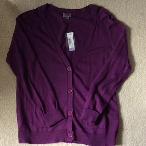 Worthington Plum Cardigan